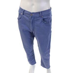 Brax Feel Good Mens Chino Pants Blue Button Size 32